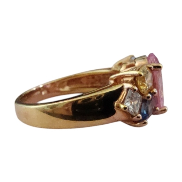 Ross-Simons Multi-Colored CZ Sterling Silver Ring – Size 6 - Picture 6 of 10